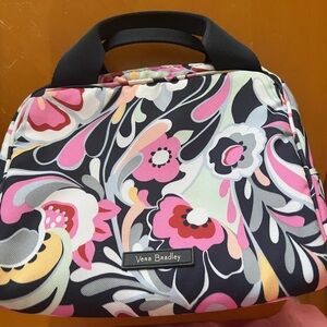 Vera Bradley Floral Swirl Cosmetic Bag/lunch tote
